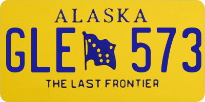 AK license plate GLE573