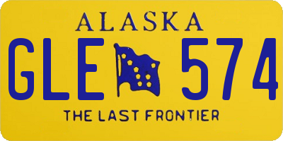 AK license plate GLE574