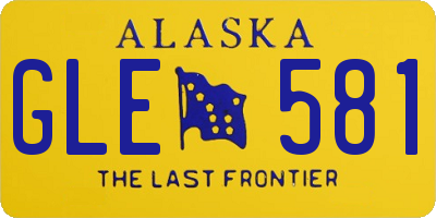 AK license plate GLE581