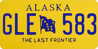 AK license plate GLE583