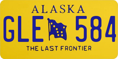 AK license plate GLE584