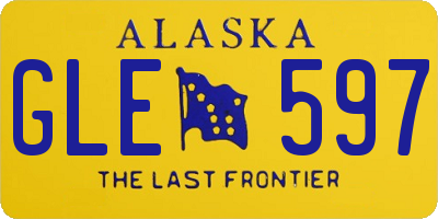 AK license plate GLE597