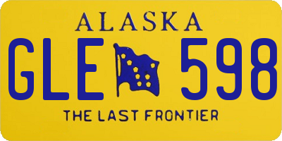 AK license plate GLE598