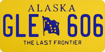 AK license plate GLE606