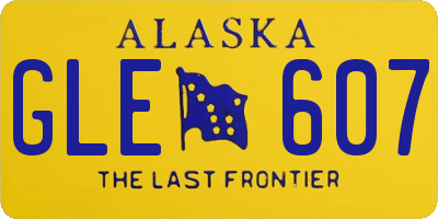 AK license plate GLE607