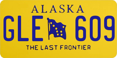 AK license plate GLE609