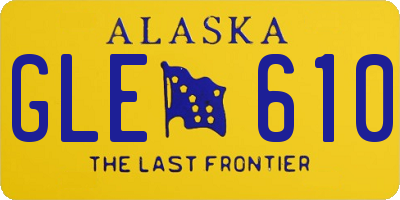 AK license plate GLE610