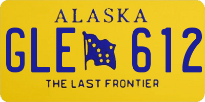 AK license plate GLE612