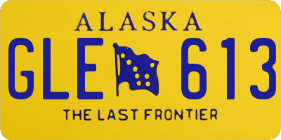 AK license plate GLE613