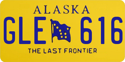 AK license plate GLE616