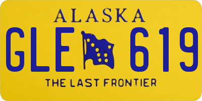 AK license plate GLE619