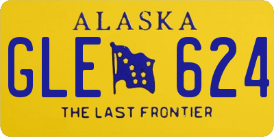 AK license plate GLE624
