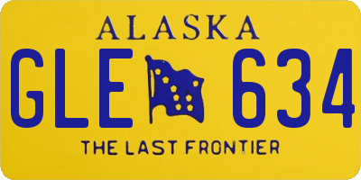 AK license plate GLE634