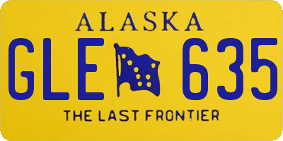 AK license plate GLE635