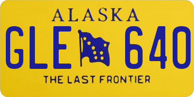 AK license plate GLE640