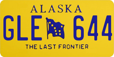 AK license plate GLE644
