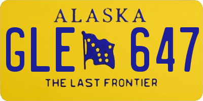 AK license plate GLE647