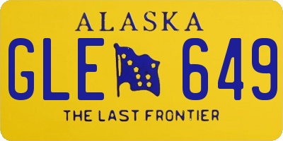 AK license plate GLE649