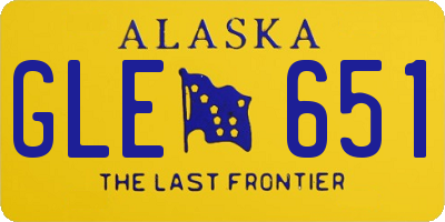 AK license plate GLE651