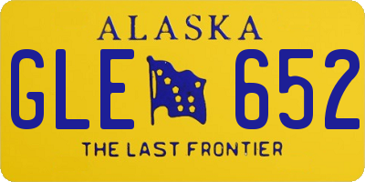 AK license plate GLE652