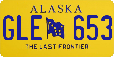 AK license plate GLE653