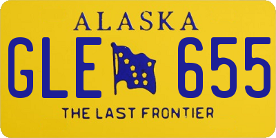 AK license plate GLE655