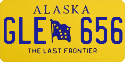 AK license plate GLE656