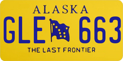 AK license plate GLE663