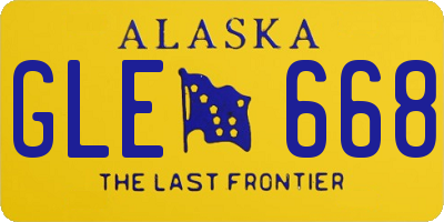AK license plate GLE668