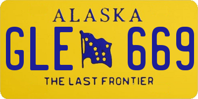 AK license plate GLE669