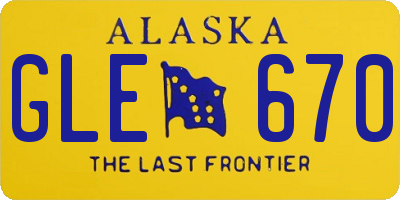 AK license plate GLE670