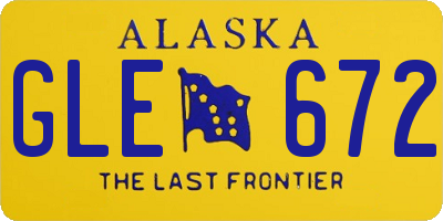 AK license plate GLE672