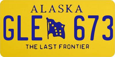 AK license plate GLE673
