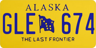 AK license plate GLE674