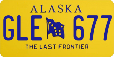 AK license plate GLE677