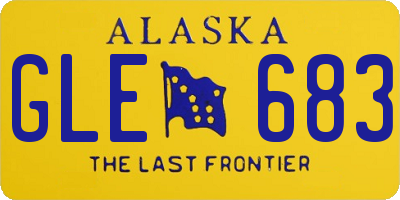 AK license plate GLE683