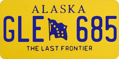 AK license plate GLE685