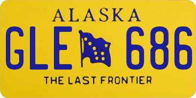AK license plate GLE686