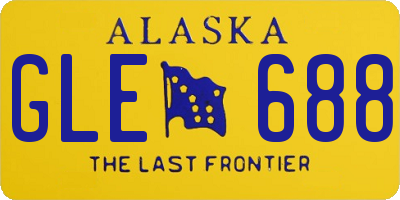 AK license plate GLE688