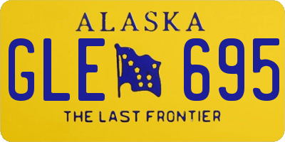 AK license plate GLE695