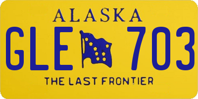 AK license plate GLE703