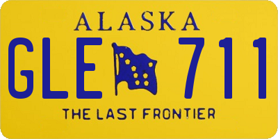 AK license plate GLE711