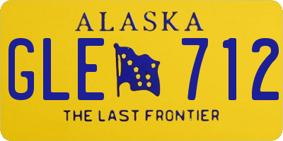 AK license plate GLE712