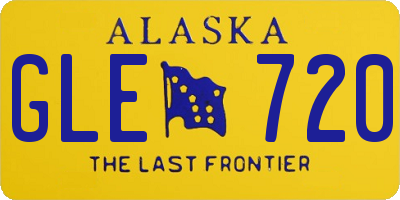 AK license plate GLE720