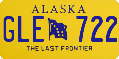 AK license plate GLE722