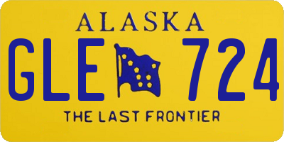 AK license plate GLE724