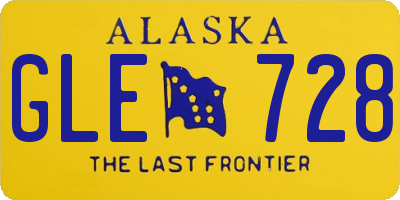 AK license plate GLE728