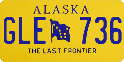 AK license plate GLE736