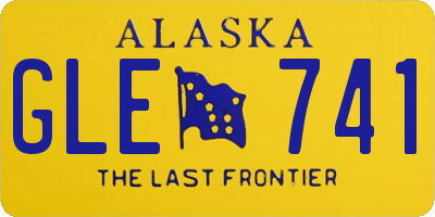 AK license plate GLE741