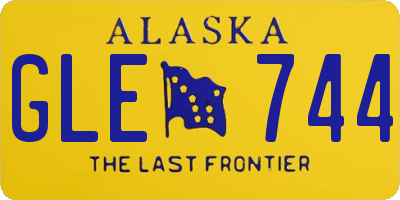 AK license plate GLE744